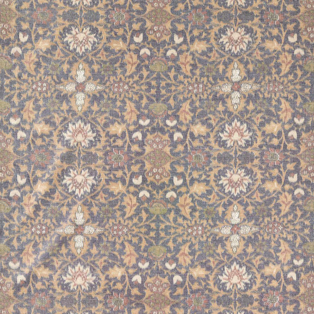 Morris & Co Wilton Warp Print Indigo Fabric