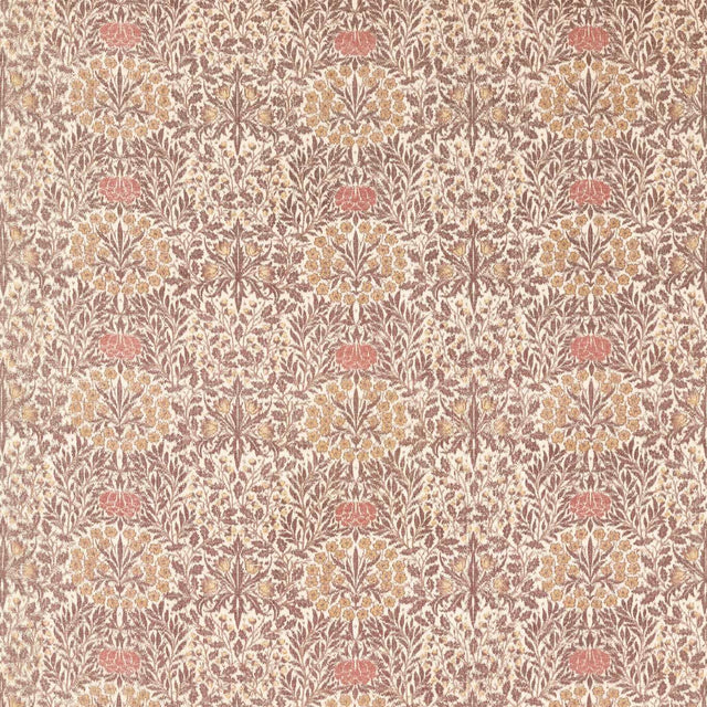 Morris & Co Daisy & Oak Warp Print Chestnut/Primrose Fabric
