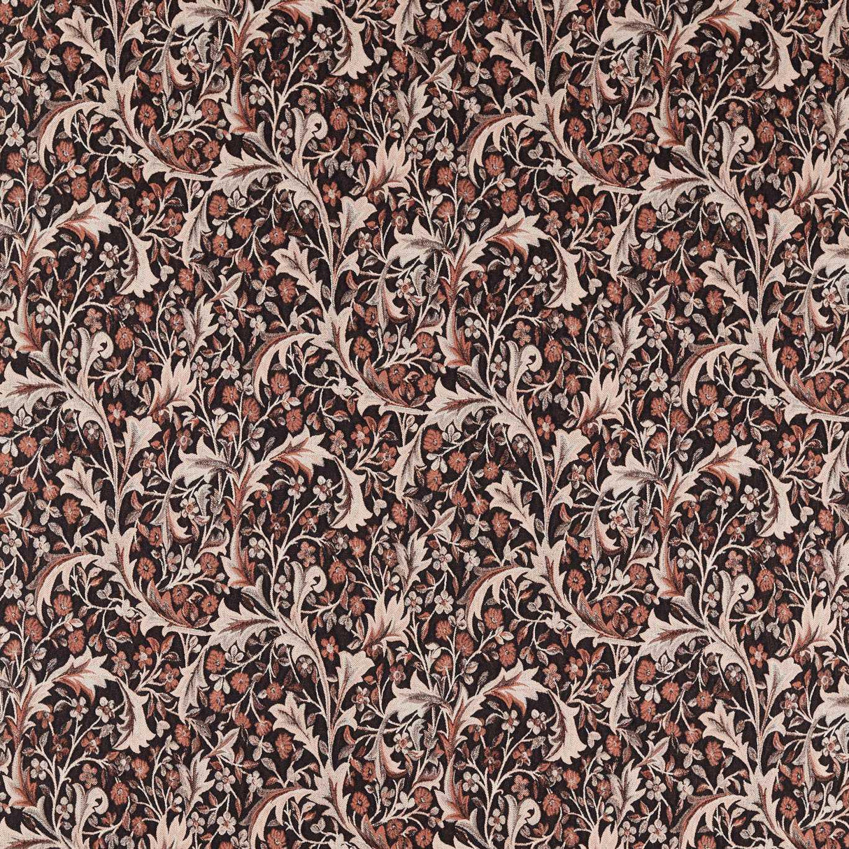 Morris & Co Clover & Vine Weave Russet Fabric