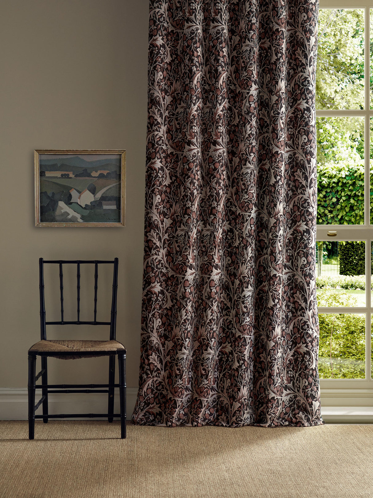 Morris & Co Clover & Vine Weave Russet Fabric