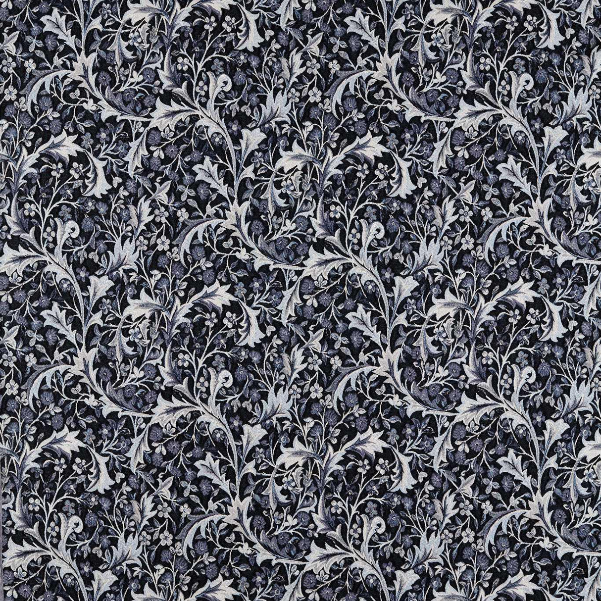 Morris & Co Clover & Vine Weave Indigo Fabric