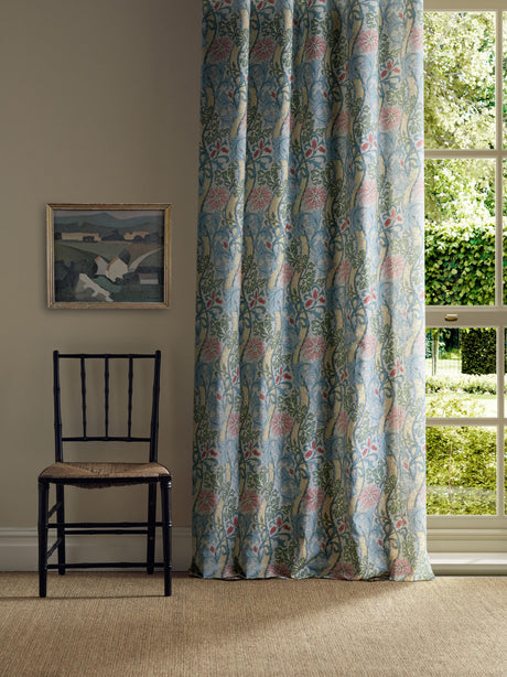 Morris & Co Cornflower Rose/Woad Fabric