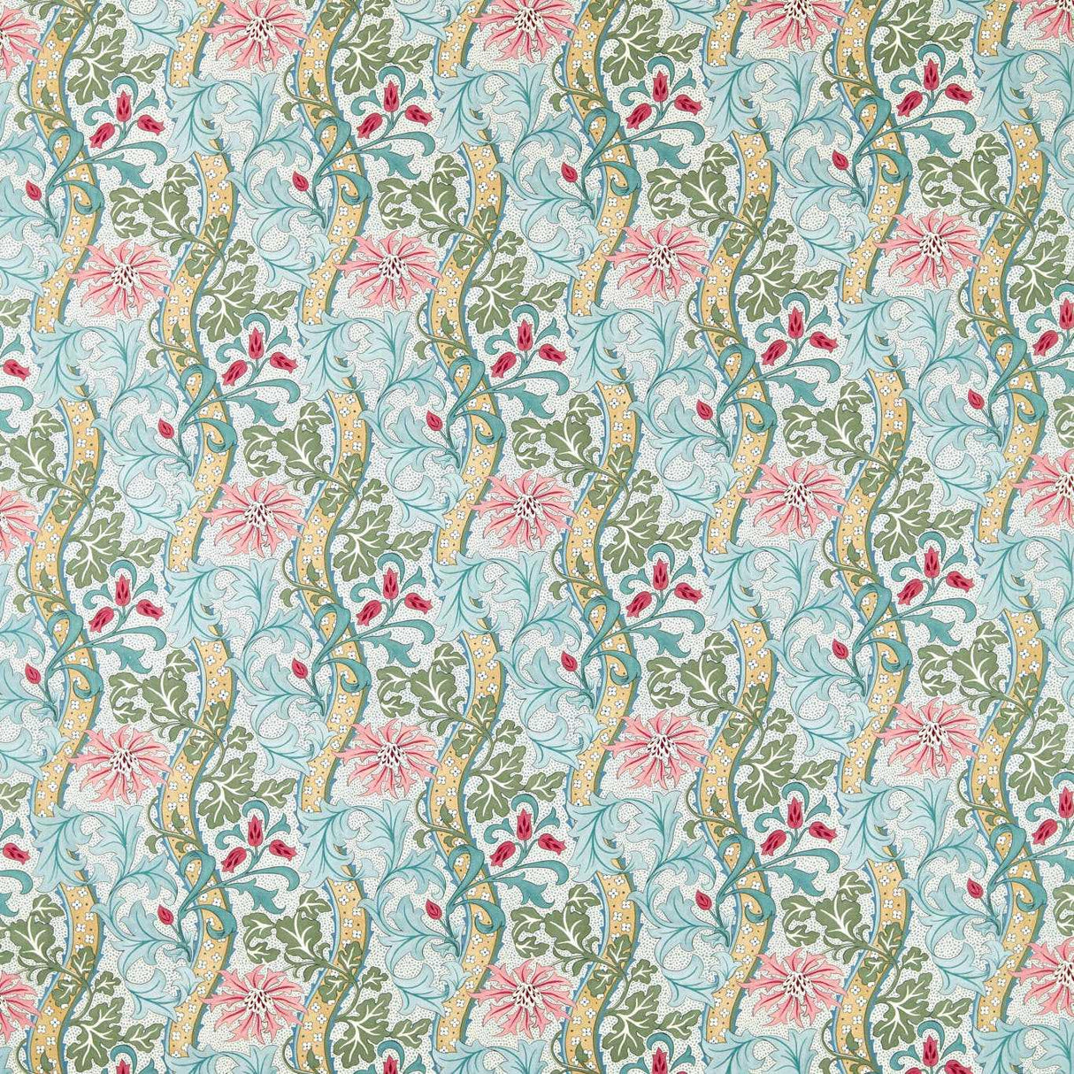 Morris & Co Cornflower Rose/Woad Fabric