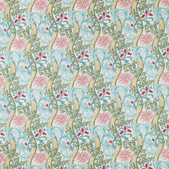 Morris & Co Cornflower Rose/Woad Fabric