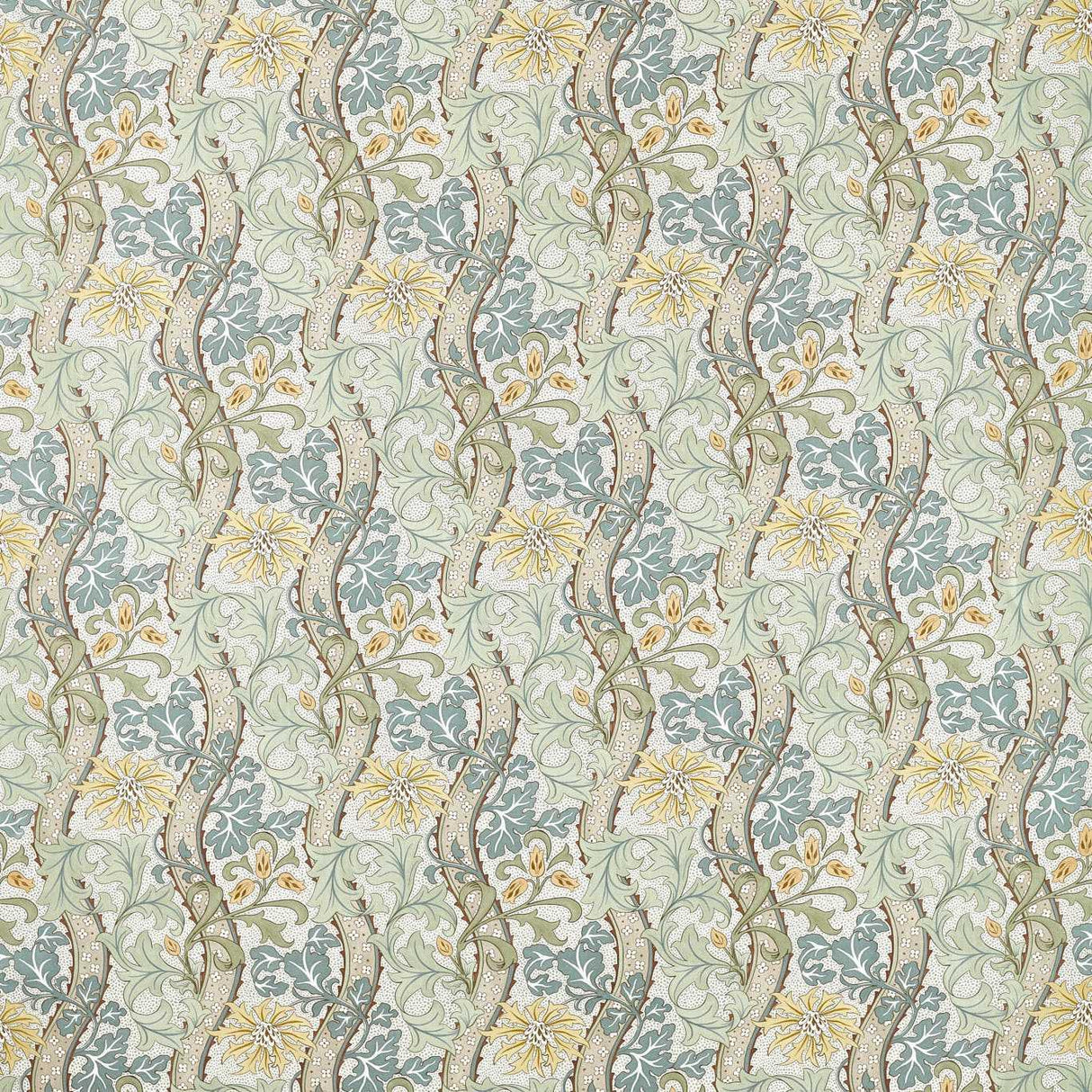 Morris & Co Cornflower Lemon/Sage Fabric