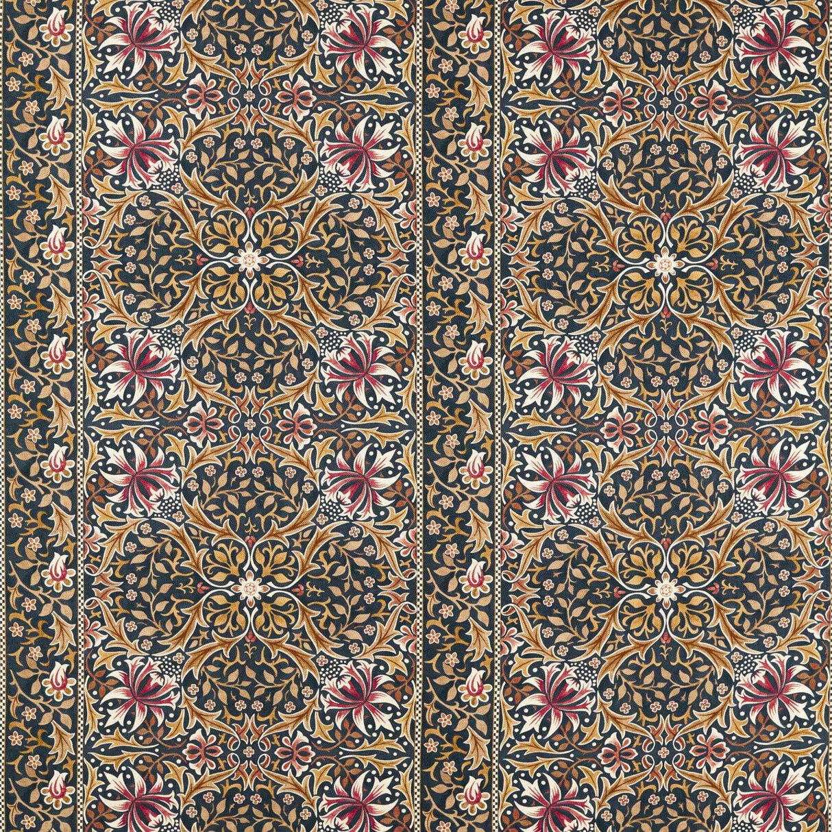 Morris & Co Walthamstow Indigo/Gold Fabric