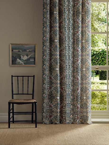 Morris & Co Walthamstow Indigo/Gold Fabric