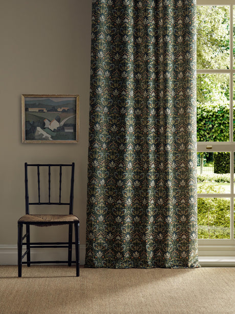 Morris & Co Meda Iris Forest/Russet Fabric