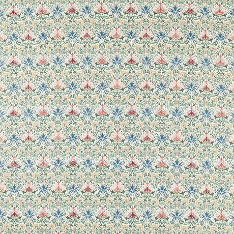 Morris & Co Meda Iris Rose/Thyme Fabric