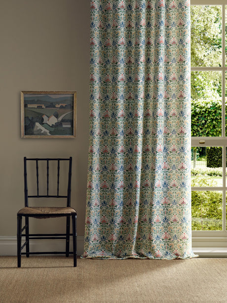 Morris & Co Meda Iris Rose/Thyme Fabric