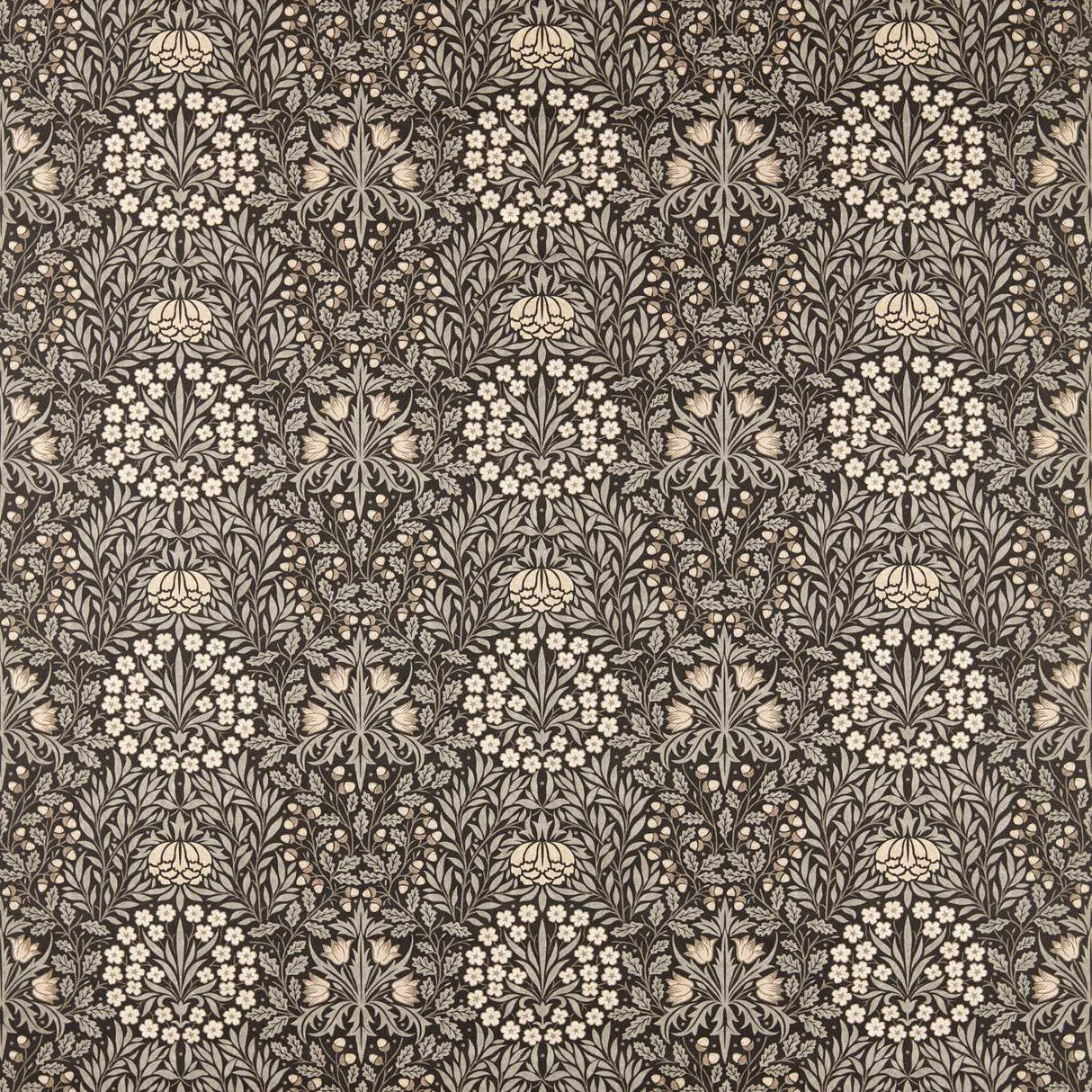 Morris & Co Daisy & Oak Ink/Graphite Fabric