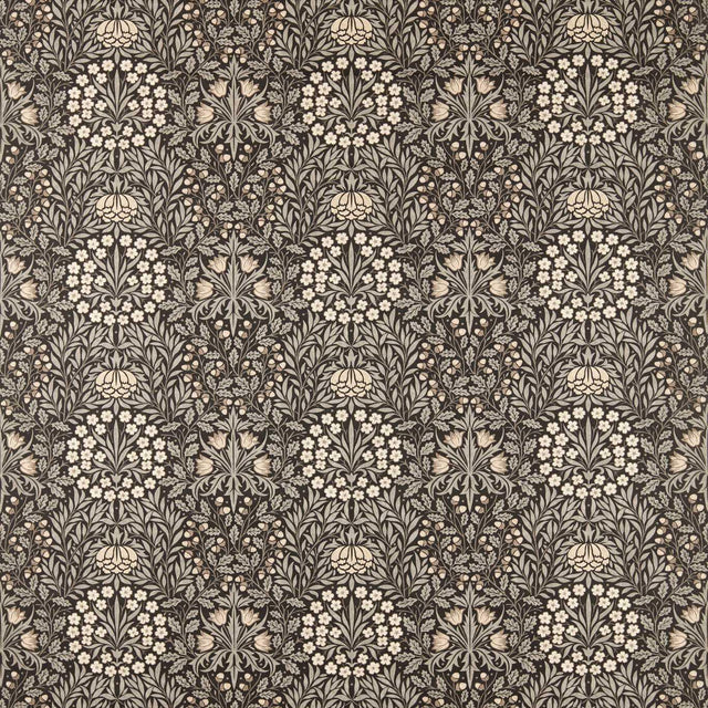 Morris & Co Daisy & Oak Ink/Graphite Fabric