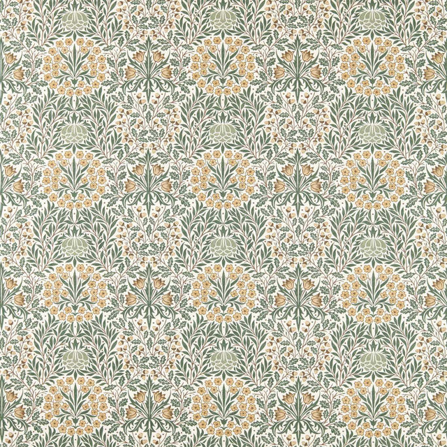 Morris & Co Daisy & Oak Thyme/Weld Fabric