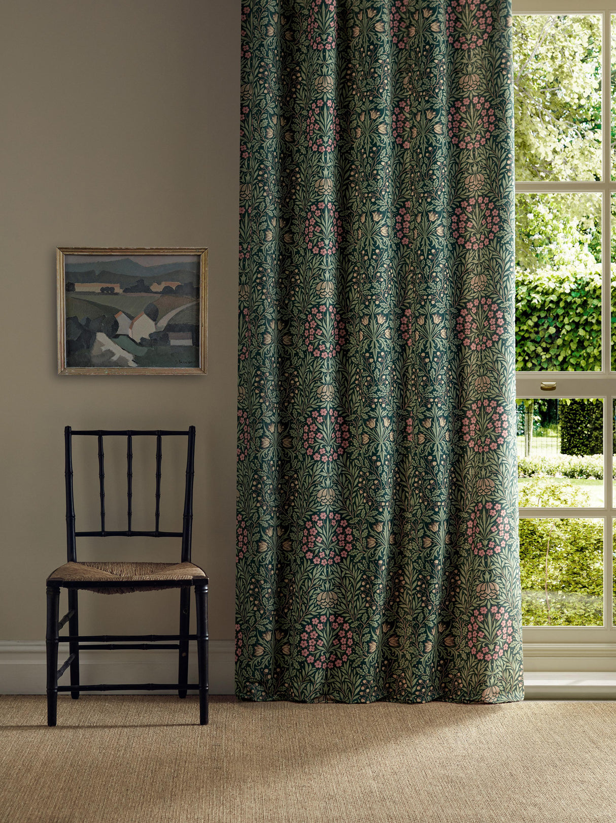Morris & Co Daisy & Oak Forest Fabric