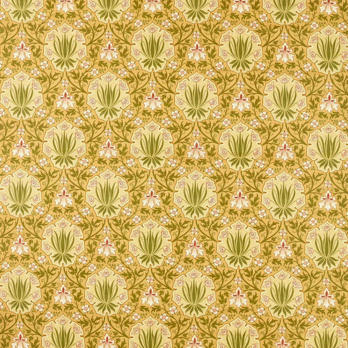 Morris & Co Iris & Rose Gold Fabric