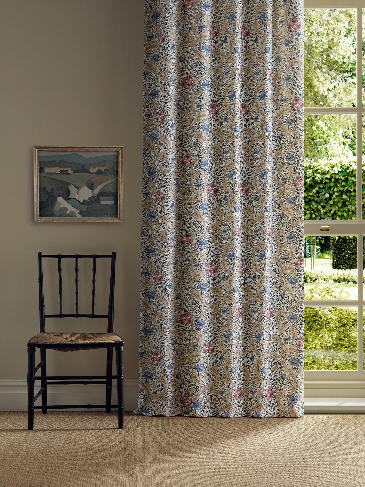 Morris & Co Wild Tulip & Vine Multi Fabric