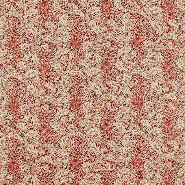 Morris & Co Wild Tulip & Vine Linen/Plum Fabric
