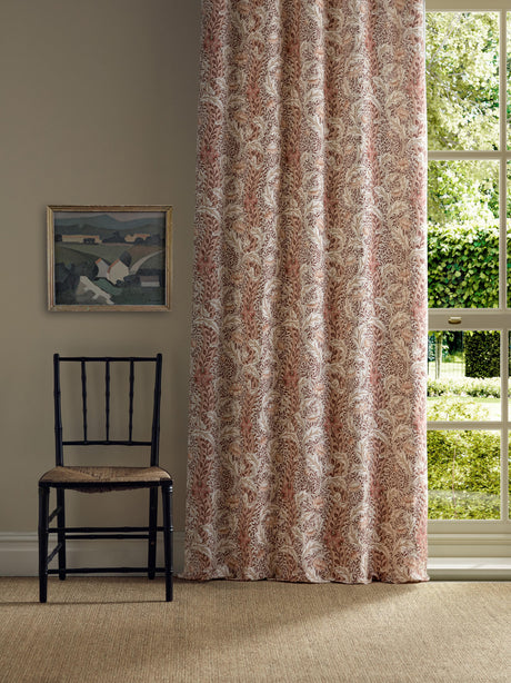 Morris & Co Wild Tulip & Vine Linen/Plum Fabric