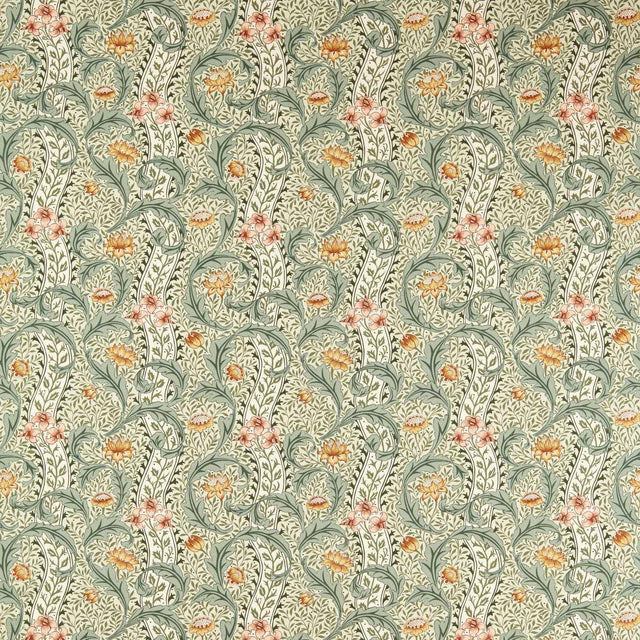 Morris & Co Wild Tulip & Vine Beayleaf/Ochre Fabric