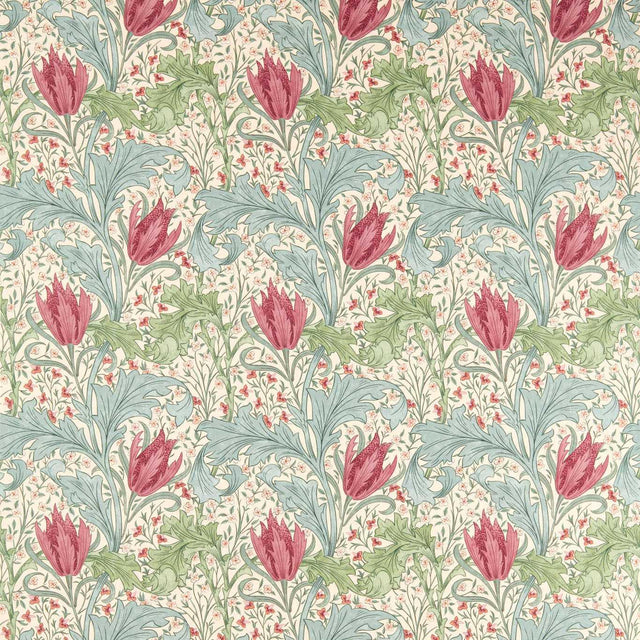 Morris & Co Lent Lily Plum/Bayleaf Fabric