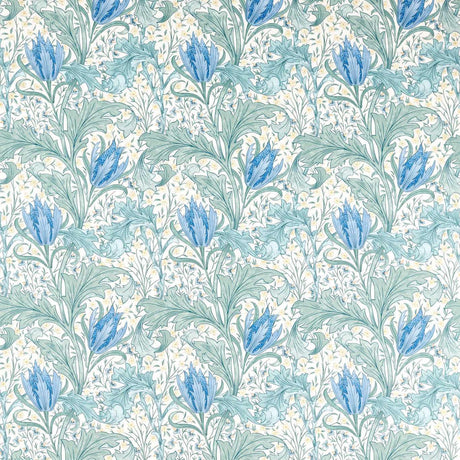 Morris & Co Lent Lily Cornflower Blue Fabric