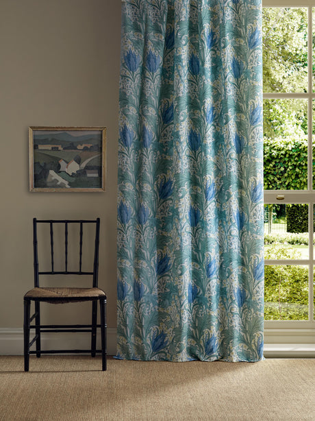 Morris & Co Lent Lily Cornflower Blue Fabric