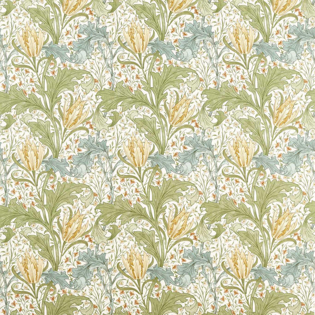 Morris & Co Lent Lily Lemon Balm Fabric