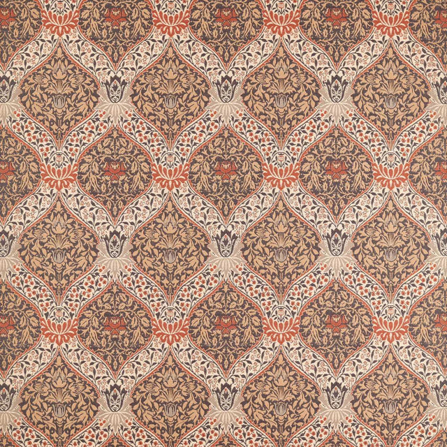 Morris & Co Norbury Weave Tobacco/Russet Fabric