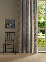 Morris & Co Bluebell & Peony Embroidery Russet/Forest Fabric