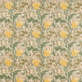 Morris & Co Lent Lily Embroidery Artichoke/Weld Fabric