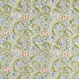 Morris & Co Wild Tulip & Vine Embroidery Nettle / Woad Fabric
