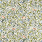 Morris & Co Wild Tulip & Vine Embroidery Nettle / Woad Fabric