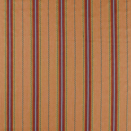 Morris & Co Lechlade Stripe Mulberry/Apricot Fabric
