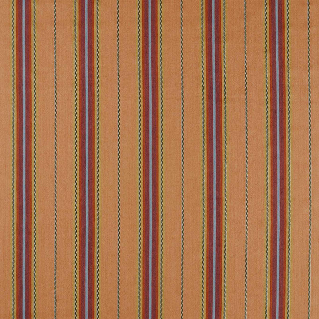 Morris & Co Lechlade Stripe Mulberry/Apricot Fabric