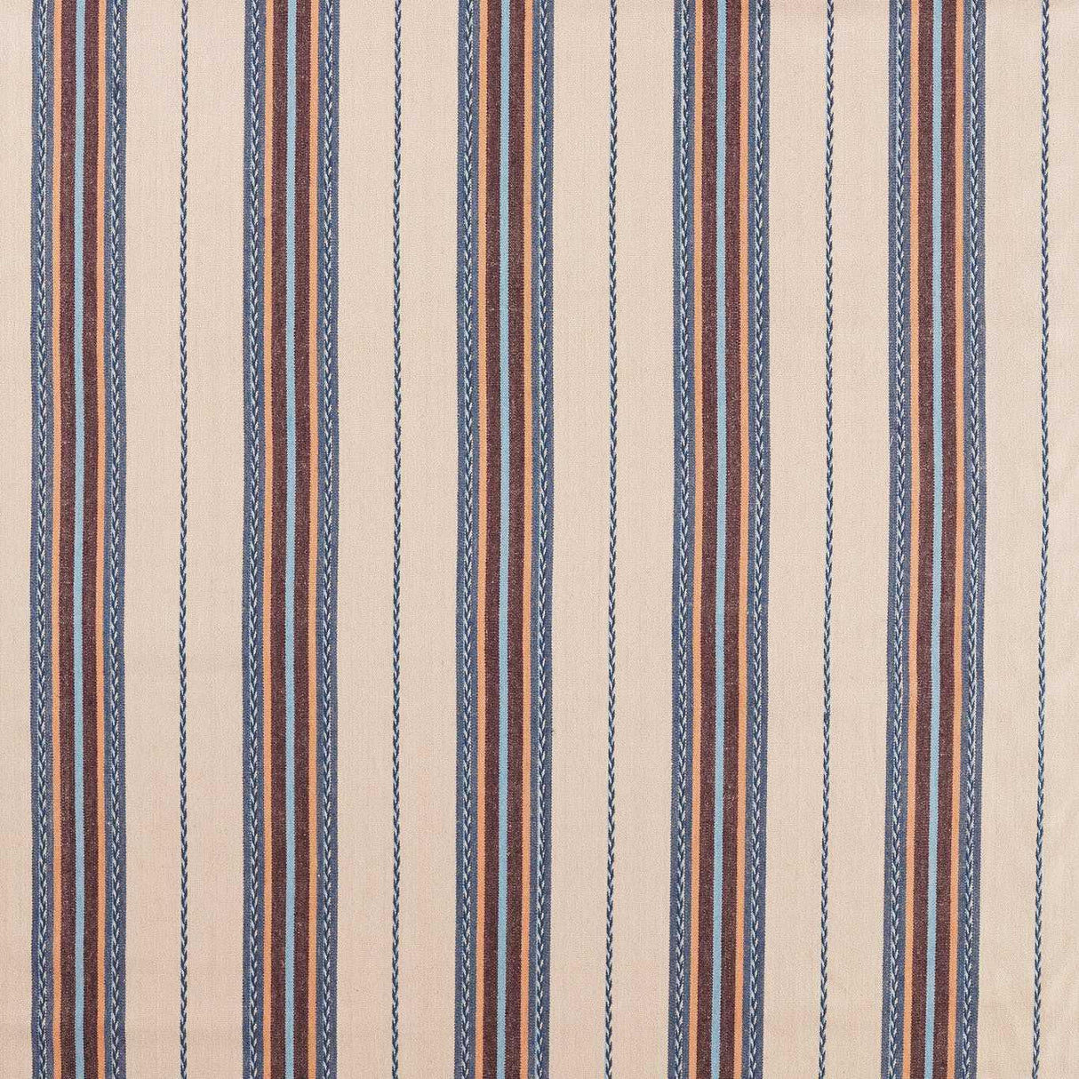 Morris & Co Lechlade Stripe Woad/Linen Fabric