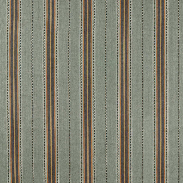 Morris & Co Lechlade Stripe Bayleaf/Ochre Fabric