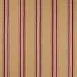 Morris & Co Pimlico Stripe Ochre/Crimson Fabric