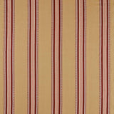 Morris & Co Pimlico Stripe Ochre/Crimson Fabric