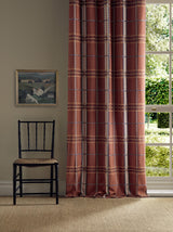 Morris & Co Hanover Check Madder Fabric