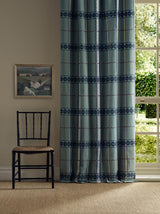 Morris & Co Hanover Check Teal/Indigo Fabric