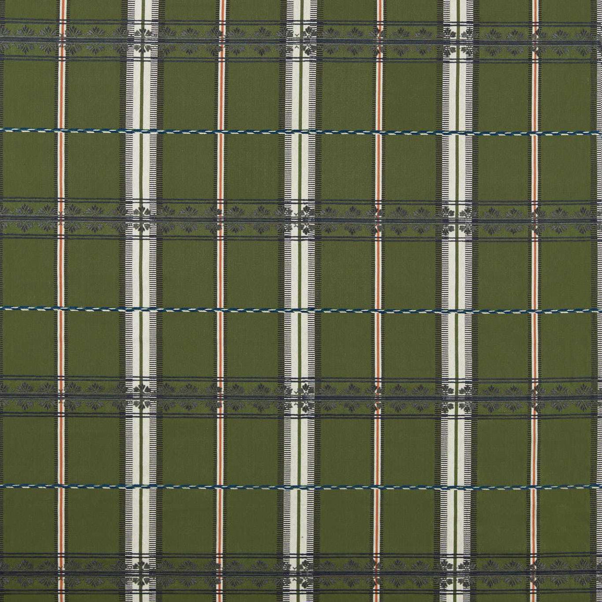 Morris & Co Hanover Check Forest Fabric