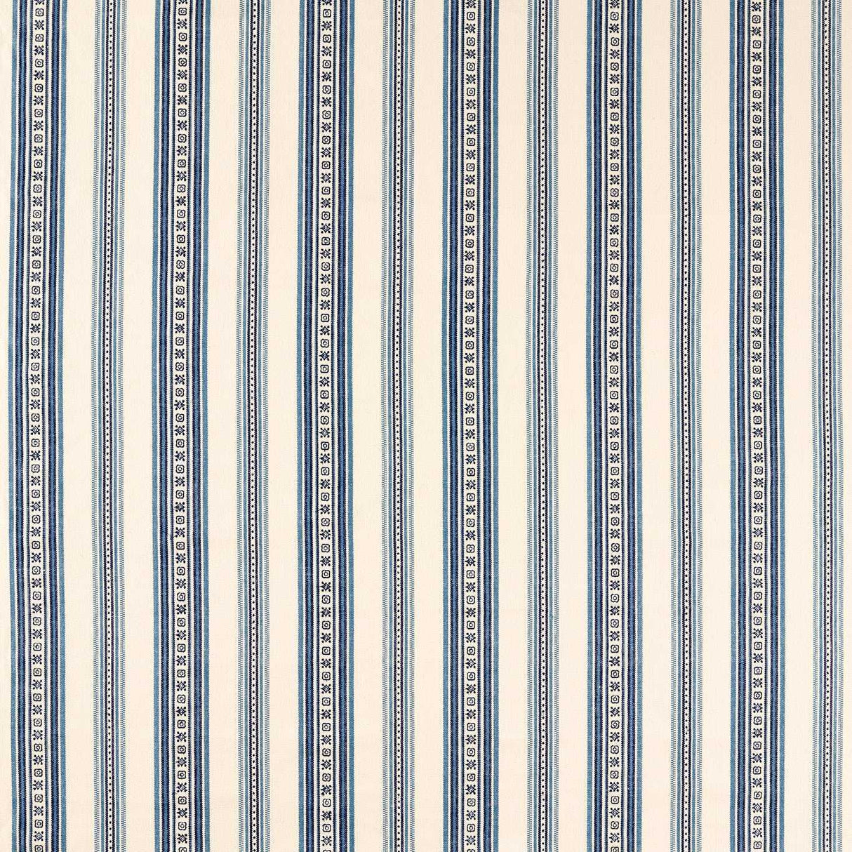 Morris & Co Dallington Stripe Indigo Fabric