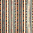Morris & Co Bloomsbury Stripe Russet/Indigo Fabric