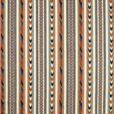 Morris & Co Bloomsbury Stripe Russet/Indigo Fabric