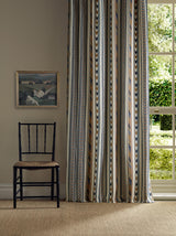 Morris & Co Bloomsbury Stripe Russet/Indigo Fabric