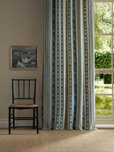 Morris & Co Bloomsbury Stripe Woad/Thyme Fabric