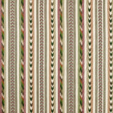 Morris & Co Bloomsbury Stripe Forest/Madder Fabric