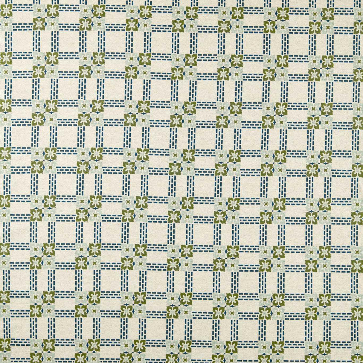 Morris & Co Wisley Weave Indigo/Artichoke Fabric