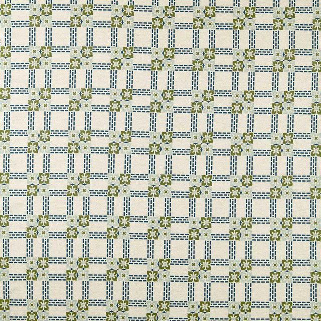Morris & Co Wisley Weave Indigo/Artichoke Fabric
