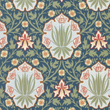 Morris & Co Iris & Rose Indigo/Thyme Wallpaper